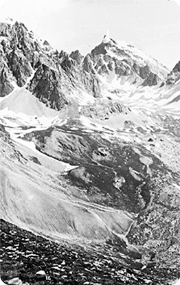 Glacier, entre la tête de Viraysse et la Meyna