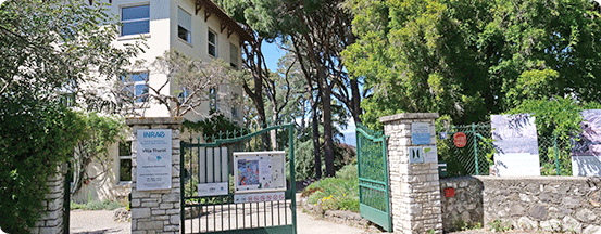 photo de l'entrée du site de la Villa Thuret, Gilles Arbiol, 2024